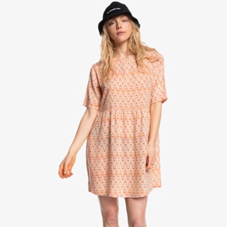 Quiksilver - COSMIC RIPPLE SS DRESS 短袖連身短裙洋裝 粉橘 女款 女裝