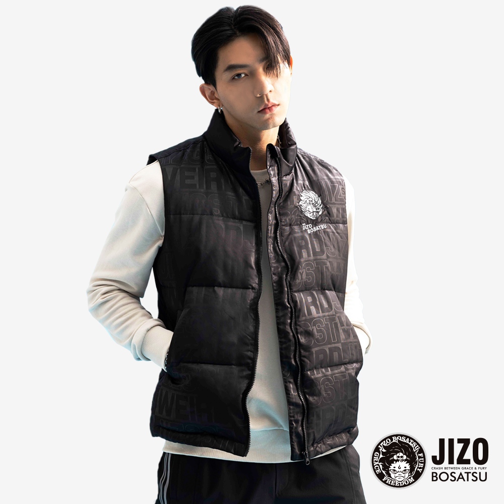 BLUE WAY 地藏小王 - 男款 滿印文字絲棉背心/網路獨家款