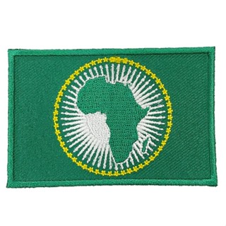 【A-ONE】African Union 非洲聯盟 背膠肩章 布藝背包貼 刺繡布貼 熨燙胸章 刺繡徽章 熨斗燙貼