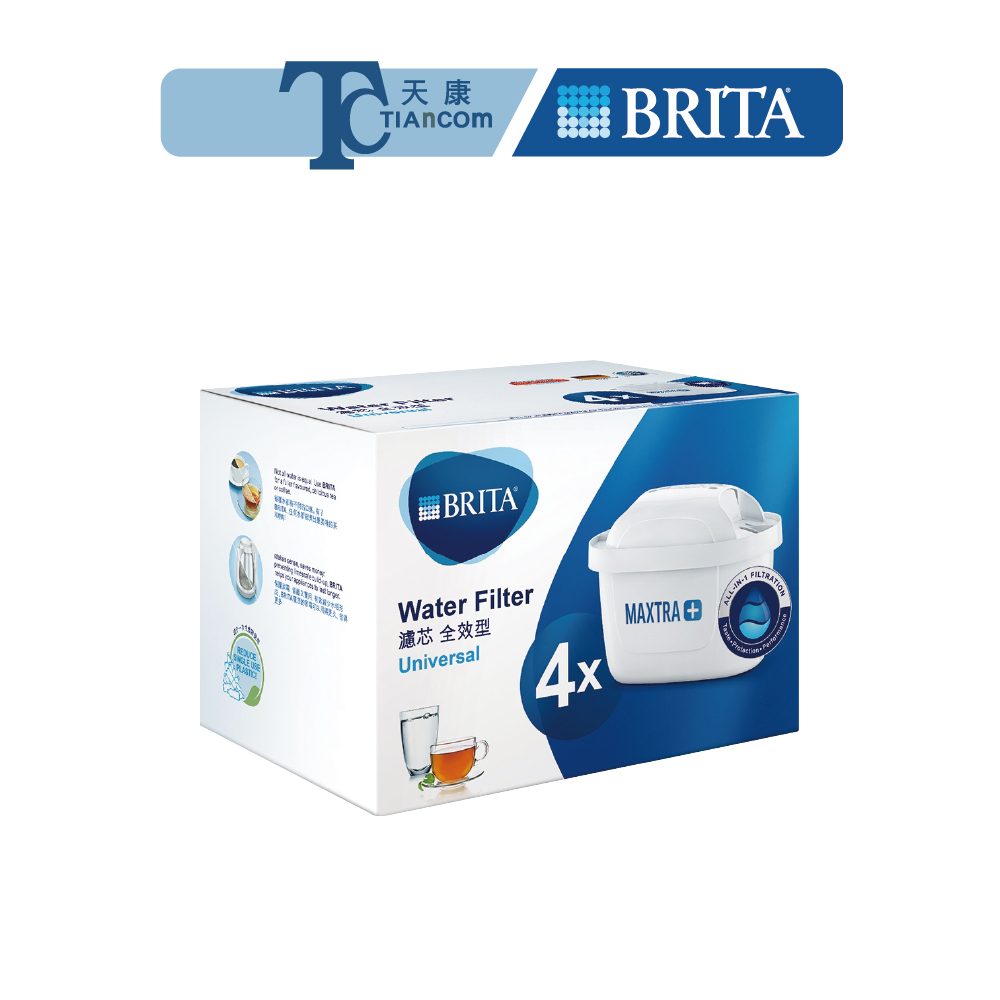 【BRITA】MAXTRA plus-全效型濾心-4入 濾水壺濾心 替換濾心 新舊壺款均適用【天康淨水品牌館】