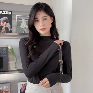 【Fee現貨8色】微立領牛奶絲內搭上衣🔥女上衣 內搭上衣 立領上衣 顯瘦上衣 白色上衣 打底上衣 春天