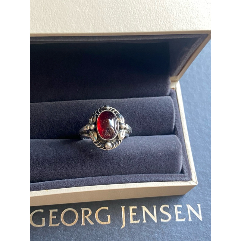 Georg Jensen喬治傑生GJ#1A 丹麥製 絕版石榴石戒指