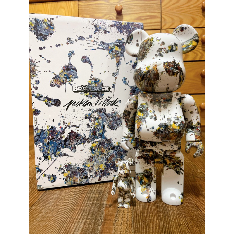 BE@RBRICK Jackson Pollock SPLASH 傑克森 波洛克 潑墨 3代 500%