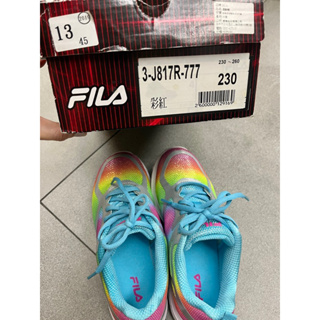 FILA 正版 彩虹🌈 漸層 藍色 綠色 桃紅 粉紅 童鞋 36號 球鞋 低價 特價 出清 僅穿一次 布鞋 運動鞋
