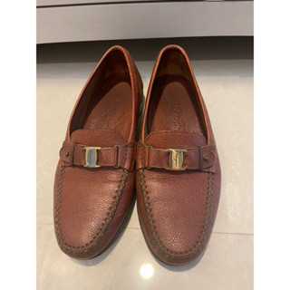 Ferragamo 菲拉格慕 男生 咖啡色 皮鞋 男鞋 8D號 二手 現貨