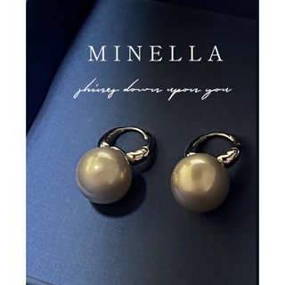 【Minella l 現貨】復古銀色珍珠耳環 #超顯眼 #浮誇系耳環 #燈泡耳環