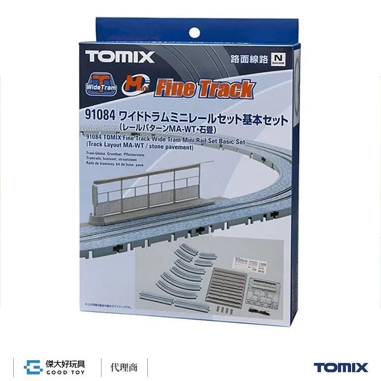 TOMIX 91084 軌道組(迷你) 寬路基路面電車軌道 基本套組(MA-WT･石板)