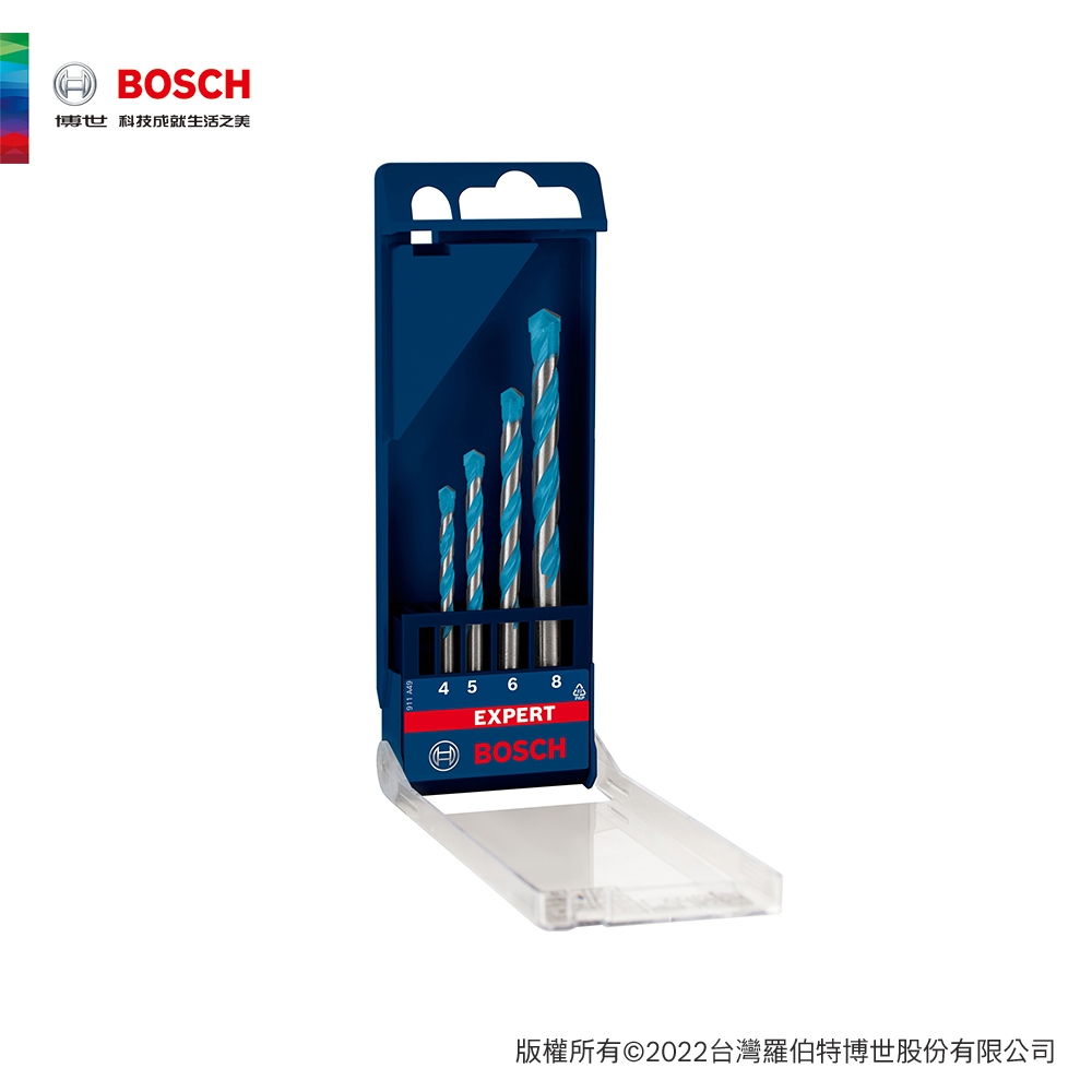 BOSCH 博世 超耐久 CYL-9 鎢鋼萬用鑽頭 4-5-6-8mm 四支盒裝