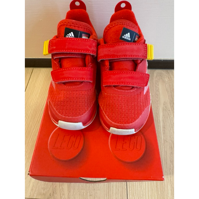 adidas 二手童鞋 休閒鞋 樂高聯名款 LEGO Sport 童鞋 US7K(腳長14cm) 紅色 七成新 附鞋盒