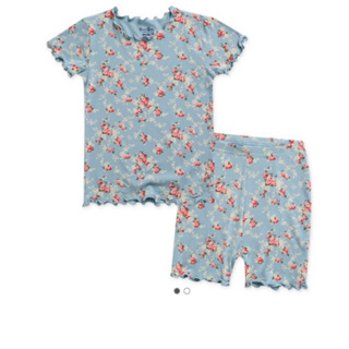 全新Vaenait Baby兒童花紋木耳邊短袖居家服 短褲套裝(原價$9600)