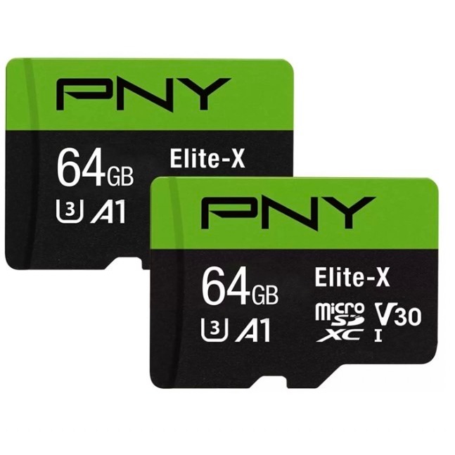 PNY Elite-X MicroSD 記憶卡 含SD 轉接卡 64GB 單入販售 #134929