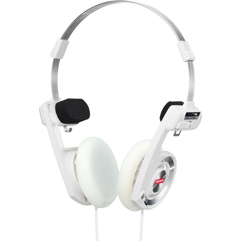 SUPREME x KOSS FW23 PORTAPRO HEADPHONES 耳罩式 耳機 (白色) 化學原宿