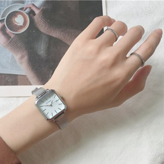 【現貨】手錶 手錶女生 手錶男生 錶 寶石方框 金屬 錶帶 女錶 男錶 考試手錶 手表 情人節禮物 女生禮物