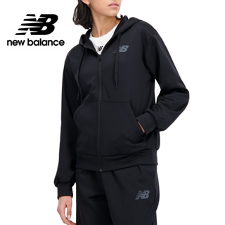 【New Balance】 NB 機能保暖吸濕排汗連帽刷毛外套_女性_黑色_AWJ33186BK