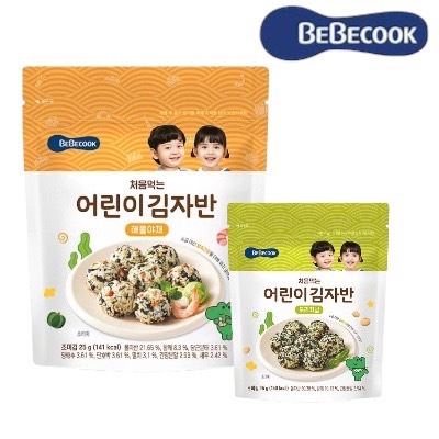 BEBECOOK 寶膳 幼兒初食海苔酥-原味/海味蔬菜(25g)