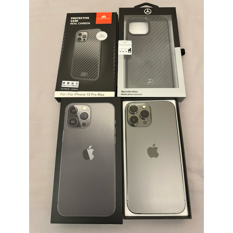 Apple Iphone 13 pro max含德國Black Rock碳纖維手機殼&amp;Benz碳纖維手機殼 非14 15