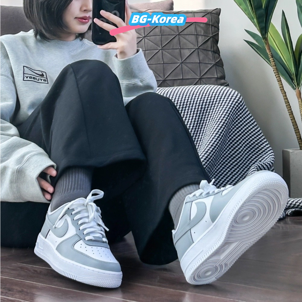 BG-Korea Nike Air Force 1 Low "White/Grey" AF1煙灰低筒FD9763-101