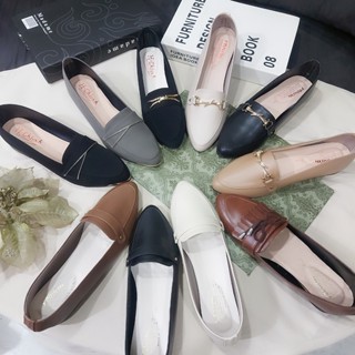 平底尖頭鞋 MIT臺灣製 小金片舒適軟墊休閒鞋 牛津鞋 低跟鞋-est shoes