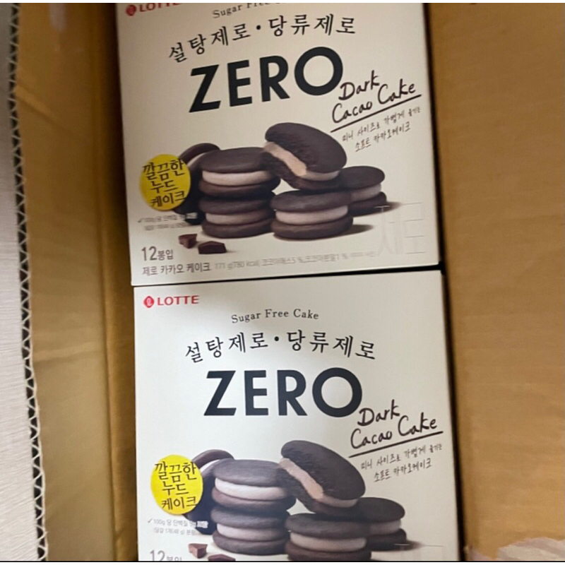 [蜜蜂愛工作］LOTTE 樂天 Zero零糖低卡巧克力派 一盒12入