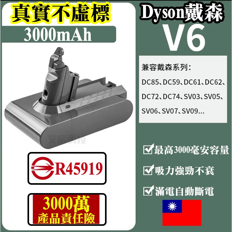 【買一送一】Dyson電池 戴森吸塵器 戴森電池 dc62 58/59電池 戴森V6 V8 V7 V10 V11電池