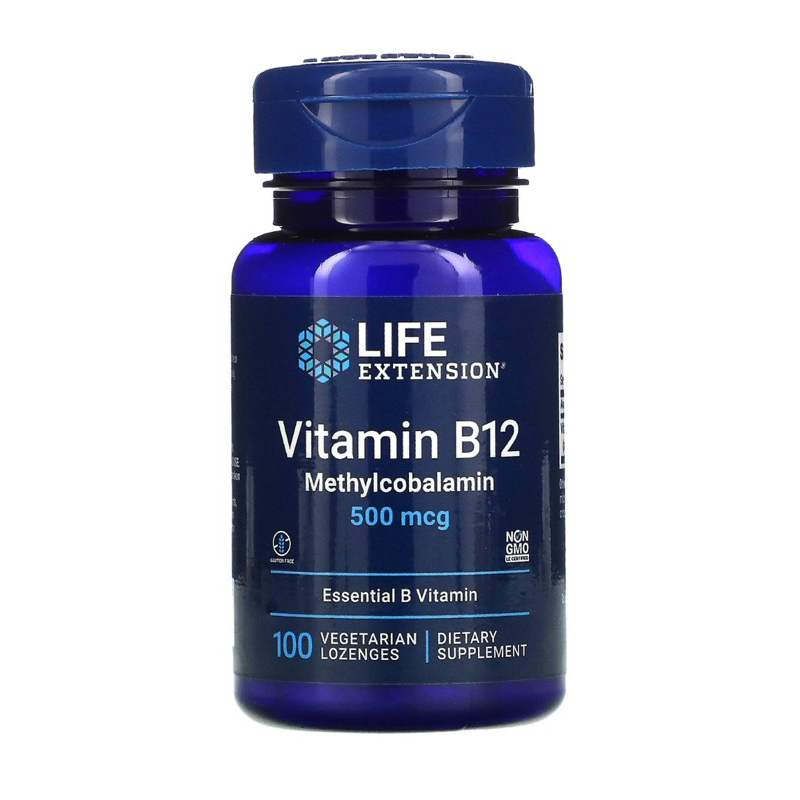 Life Extension LE B12 Methylcobalamin 500mcg 100顆素食