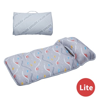 享居DOTDOT 2in1-Lite天絲睡袋睡墊(車車世界-灰) 輕巧小體積 專利產品 防螨抗菌 透氣防滑 台灣製