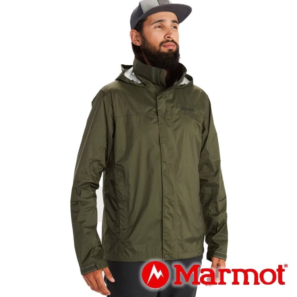 【Marmot】男單件式防水連帽外套『深綠』41500