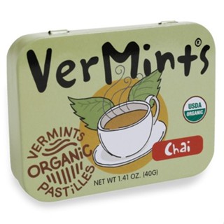 【布緯食聊】Organic VerMints有機清口糖(印度柴茶風味)40克裝美國原裝進口,不含甜味劑,不含化學成分,