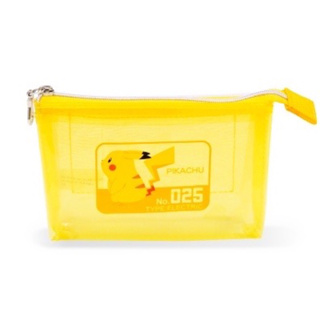 日本代購 全新商品 黃色 皮卡丘 神奇寶貝 任天堂 寶可夢 透明 3層 收納包 化妝包 小物 零錢包 文具包