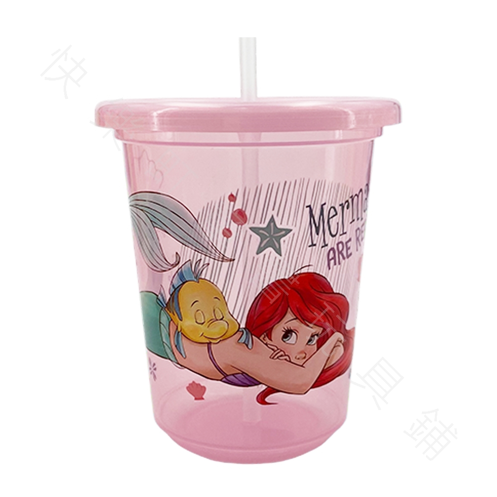 台灣製 正版 迪士尼 公主 歡樂吸管杯 65111 冷水杯 愛麗兒兒童水杯 小美人魚卡通水杯 幼兒園用品