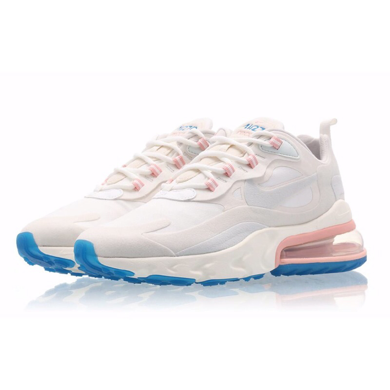 Nike Air Max 270 React 慢跑鞋 A04971-100粉藍色/淺色系慢跑鞋 男女鞋