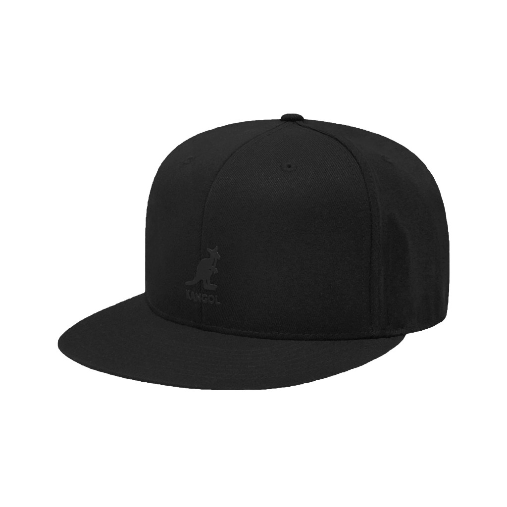 KANGOL FLEXFIT FLAT PEAK BASEBALL 黑色 彈性全封式 棒球帽 鴨舌帽 全封式 大尺碼