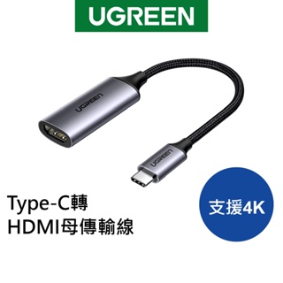 [福利品]綠聯 USB Type-C轉HDMI母傳輸線 支援4K