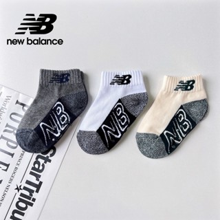 【New Balance】 NB 童趣棉襪三入組_中性_白灰杏_LAS39233AS3