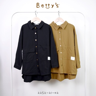 betty’s貝蒂思(25)細條紋落肩長袖T-shirt(黑色)