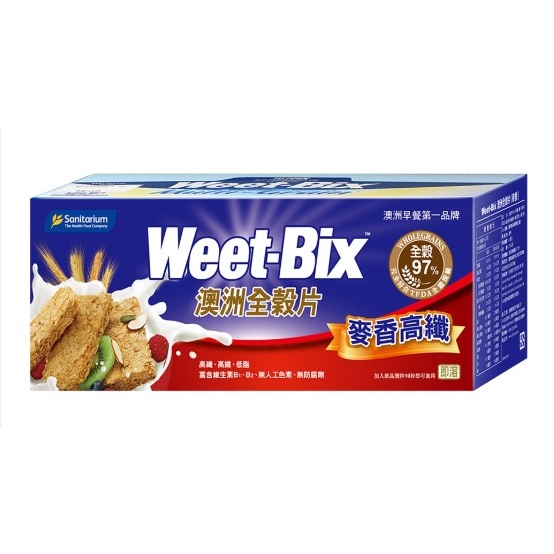 Weet-Bix weet bix 澳洲全穀片 麥香高纖 375公克（24片/盒）