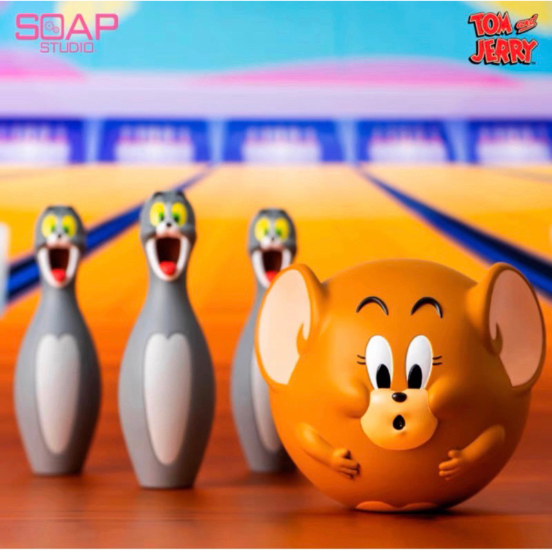 [現貨] Soap Studio 湯姆貓與傑利鼠 保齡球造型 正版授權公仔 全新未拆 傑利鼠+三隻湯姆貓