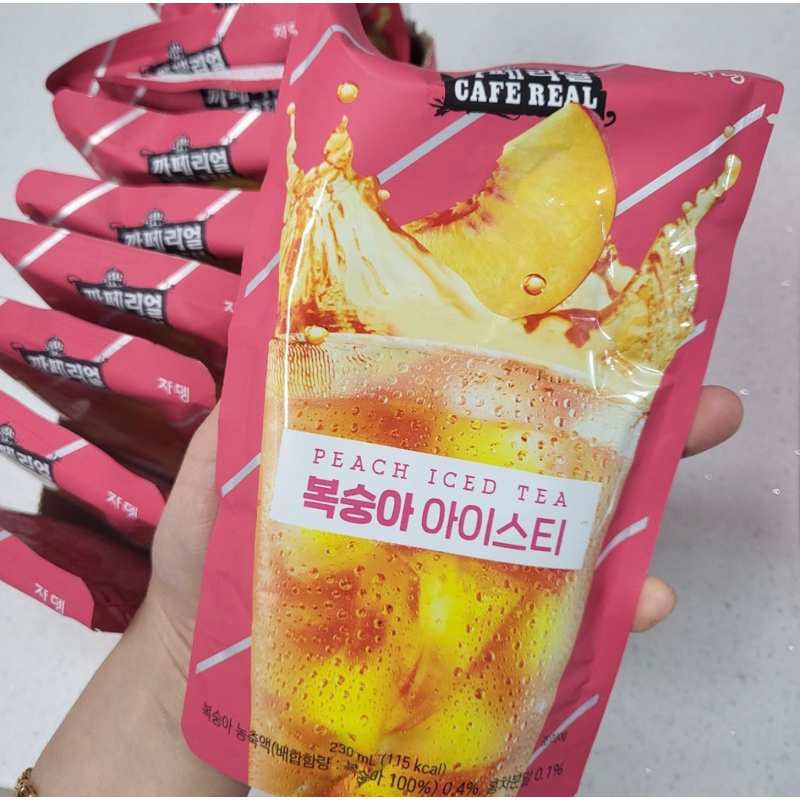 【Jardin Cafereal】韓國 水蜜桃冰茶 隨手包 230 ml