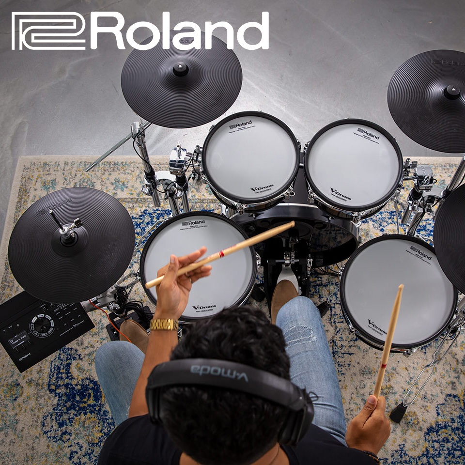 【升昇樂器】Roland VAD307 電子鼓/傳統鼓架/新款ride/18吋淺身大鼓/藍芽播放