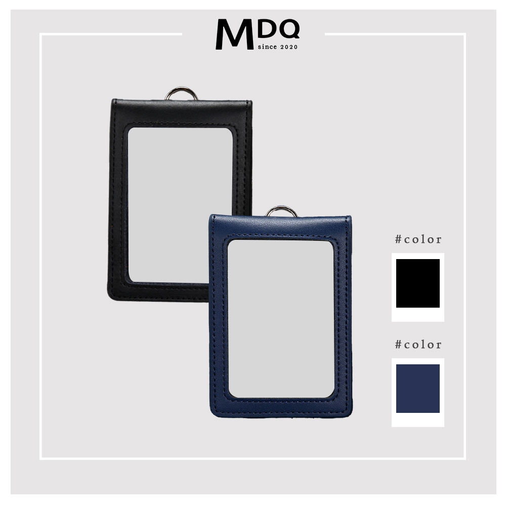 MDQ 識別證 對折真皮識別證套 證件套 掛繩卡套 牛皮卡夾  證件卡套 卡片包 卡包 皮革證件套 證件夾套91D104