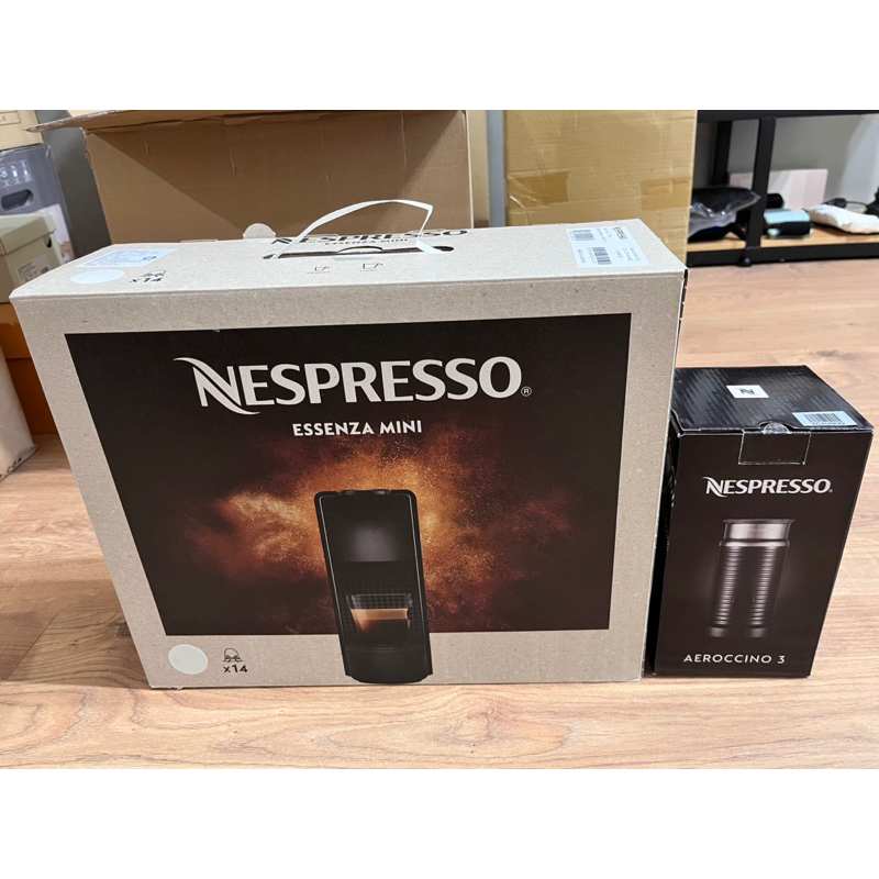 [全新] Nespresso膠囊咖啡機+冷熱奶泡機 ESSENZA MINI &amp; AEROCCINO3