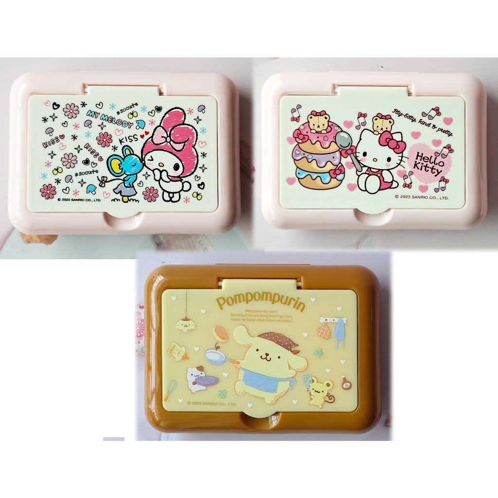 正版三麗鷗 Hello Kitty / 美樂蒂 / 布丁狗 隨身面紙盒 附鏡面紙盒