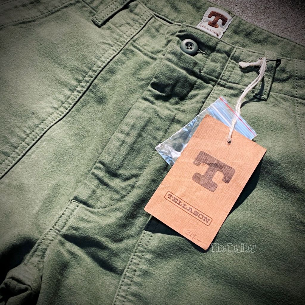 爆款 現貨 義大利製 TELLASON FATIGUE PANT TAPERED LEG 軍綠色 工作褲 軍褲