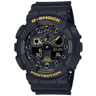 G-SHOCK CASIO 卡西歐 黑x黃雙顯腕錶 51.2mm / GA-100CY-1A