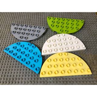 【不挑色、隨機】【點點小豆】LLEGO 樂高積木 duplo 4x8 半圓形 磚片 底板 磚片 一個！