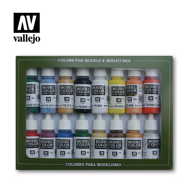 Acrylicos Vallejo 70140 模型色彩 Model Color 美國基本色 共16色 17ml 東海