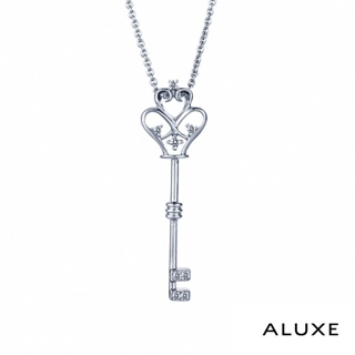 ALUXE 亞立詩 18K金 鑽石項鍊 皇冠之鑰 鑰匙 NN0849