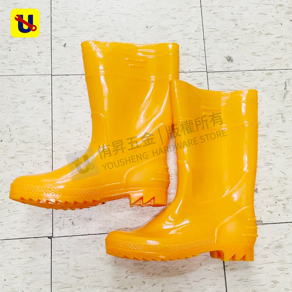 《侑昇五金》台製－松燕牌 雨鞋 膠鞋 黃色雨鞋 10號~12號 農用雨鞋 工作雨鞋 防水 耐磨 止滑-含稅
