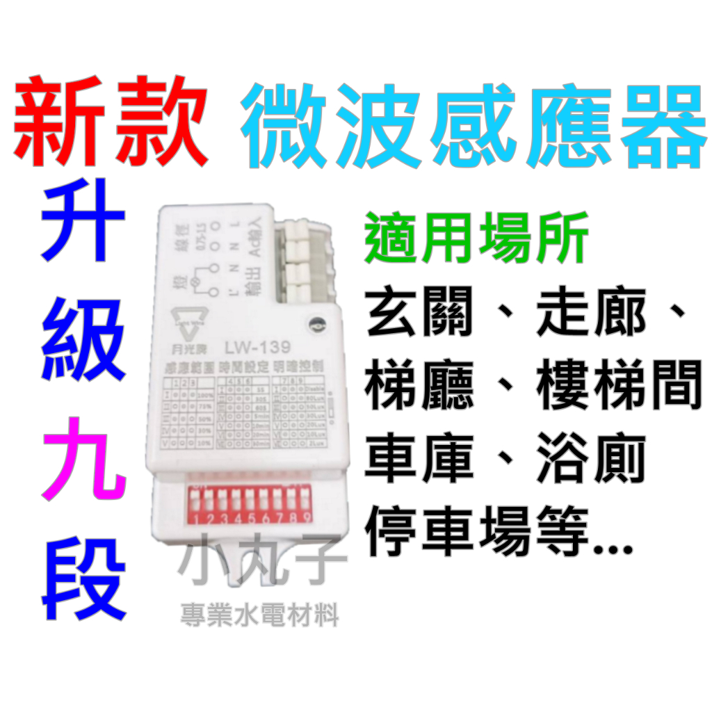 水電材料 原ZH-118 微波感應器 自動感應 可調式微波感應器 新款LW-139 升新9段 台灣製造