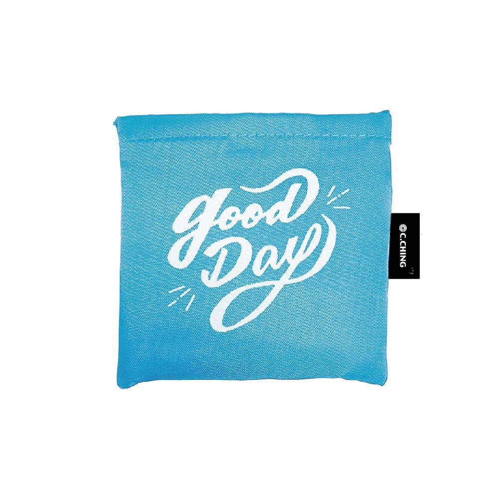 Good Day環保購物袋(藍)-簡單生活 墊腳石購物網